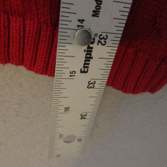 Lauren Ralph‎ Lauren Sweater Tunic Plus 2X Red Cable Knit Timeless Holiday - Picture 6 of 9